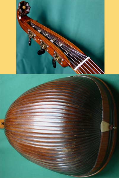 Early Musical Instruments part of the Bruderlin Collection, antique Lute Guitar by Baum 1920s