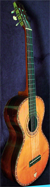 Early Musical Instruments part of the Bruderlin Collection, antique Romantic Guitar by George & Manby around 1840