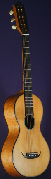 Early Musical Instruments part of the Bruderlin Collection, antique Romantic Guitar by René Lacote dated 1845