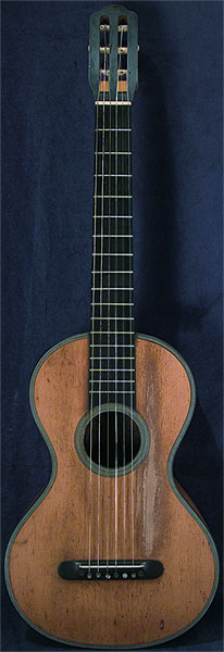 Early Musical Instruments part of the Bruderlin Collection, antique Romantic Guitar by Rene Lacote dated 1864