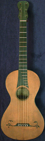 Early Musical Instruments part of the Bruderlin Collection, antique Romantic Guitar by Gennaro Fabricatore dated 1806