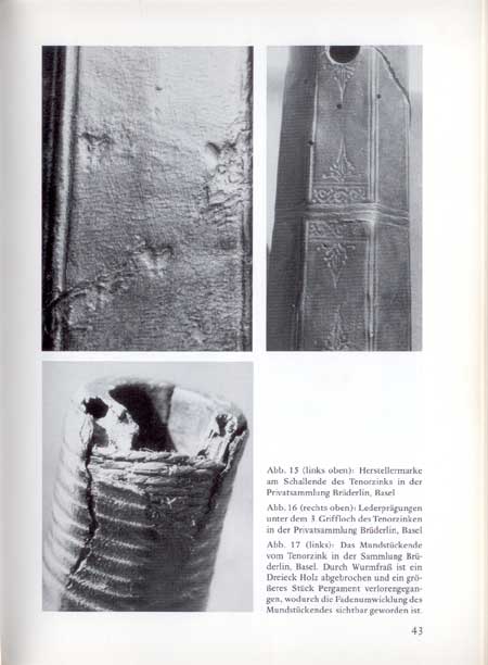 Italian Tenor Cornetto or Zink, late 1500s, page 43